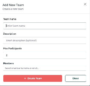 Modal - Add New Team